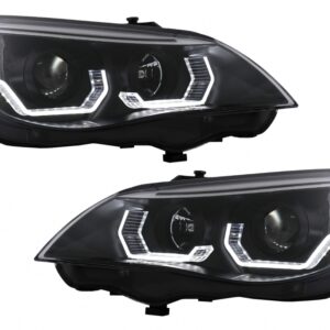 3D LED Angel Eyes Headlights suitable for BMW 5 Series E60 E61 (2003-2007) LCI Design