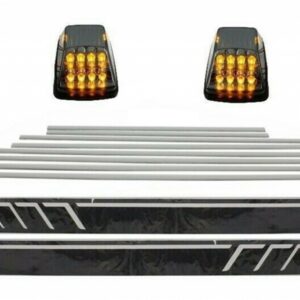 Add On Door Moldings Strips with Side Decals Sticker Vinyl Matte Black and Turning Lights Black suitable for MERCEDES G-Class W463 (1989-2015)