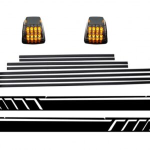 Add On Door Moldings Strips with Side Decals Sticker Vinyl Matte Black and Turning Lights suitable for Mercedes G-Class W463 (1989-2015)