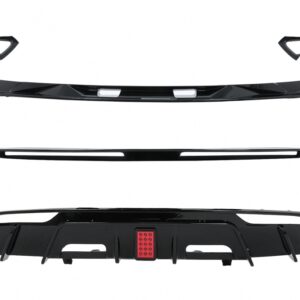 Aero Body Kit Extension suitable for Tesla Model 3 (2023-up) Bumper Lip Air Diffuser Piano Black
