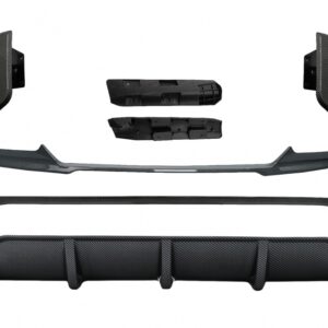 Aero Body Kit Front Bumper Lip and Air Diffuser suitable for BMW X6 F16 LCI (2015-2019) M Technik Sport Carbon Look