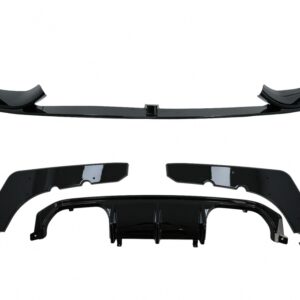 Aero Body Kit Front Bumper Lip and Air Diffuser suitable for BMW F80 M3 Sedan F82 M4 Coupe (2014-2019) M Sport Design Piano Black