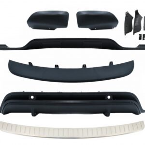 Aerodynamic Body Kit suitable for BMW X5 E70 LCI (2011-2013) with Rear Bumper Protector Sill Plate Foot Plate Aluminum Cover