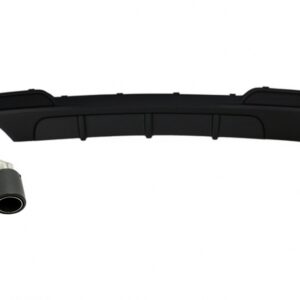 Air Diffuser with Exhaust Muffler Tip Matte Carbon Fiber suitable for BMW 5 Series F10 F11 Sedan Touring (2011-2017) M Design