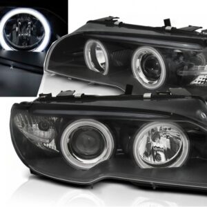 Angel Eyes CCFL Headlights suitable for BMW 3 Series E46 Coupe Cabrio (04.2003-2006) Black