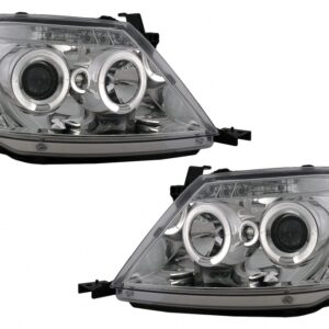 Angel Eyes Headlights Dual Halo Rims suitable for Toyota Hilux (2005-2011) Chrome