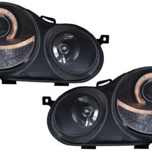 Angel Eyes Headlights Halo Rims suitable for VW Polo 9N (11.2001-04.2005) Black