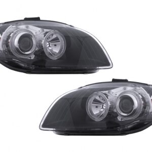 Angel Eyes Headlights suitable for Audi A4 B7 (11.2004-03.2008) Black