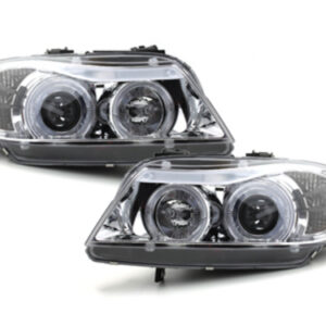 Angel Eyes Headlights suitable for BMW 3 Series E90 E91 (03.2005-08.2008) Chrome