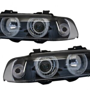 Angel Eyes Headlights suitable for BMW 5 Series E39 (1996-2003) Facelift Design Black Chrom Edition