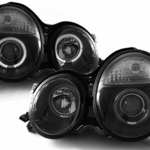 Angel Eyes Headlights suitable for Mercedes E-Class W210 S210 (06.1999-2002) Black