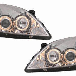 Angel Eyes Headlights suitable for Opel Vectra C / Signum Facelift (09.2005-2008) Chrome