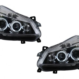 Angel Eyes Headlights suitable for Renault Clio III (2005-2009) Chrome