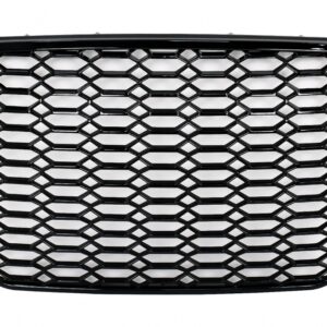 Badgeless Central Grille suitable for Audi A6 C7 4G (2011-2014) Shiny Black