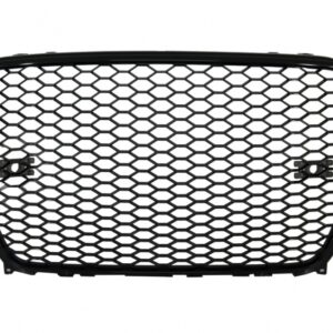Badgeless Front Grille suitable for Audi A4 B8 Facelift (2012-2015) RS Design Piano Black With and Without PDC