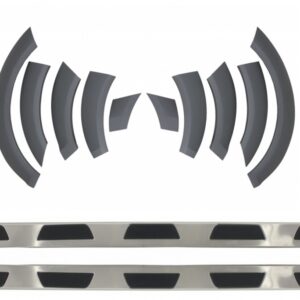 Body Kit Running Boards Side Steps Fender Flares Wheel Arches suitable for Audi Q7 4L Facelift (2010-2015)