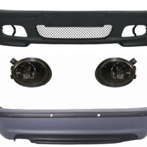 Body Kit suitable for BMW 3 Series E46 Sedan (1998-2004) Bumper with PDC Side Skirts and Fog Lights Smoke Lens M-Technik Design