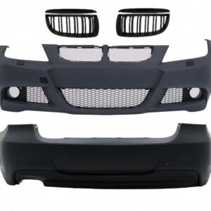 Body Kit suitable for BMW 3 Series E90 (2005-2008) M-Technik Kidney Grilles Double Stripe M Design Piano Black