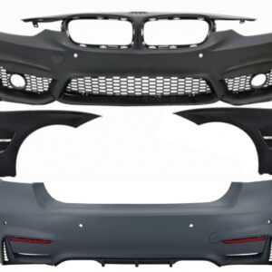 Body Kit suitable for BMW 3 Series F30 F31 Non LCI & LCI (2011-2018) M3 Sport Design with Front Fenders Black Chrome