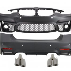 Body Kit suitable for BMW 3 Series F30 (2011-2019) EVO II M3 CS Design with Exhaust Muffler Tips Quad M-Power