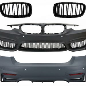 Body Kit suitable for BMW 3 Series F30 (2011-2015) F30 LCI (2016-2019) with Central Grilles Double Stripe M3 Sport Design