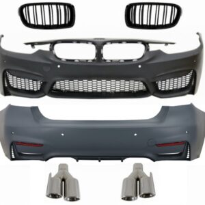 Body Kit suitable for BMW 3 Series F30 (2011-2015) F30 LCI (2016-up) with Exhaust Muffler Tips and Central Grilles M3 Sport Design