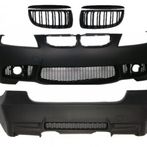 Body Kit suitable for BMW E90 3 Series (2004-2008) Non-LCI M3 Design with Grille Double Stripe Piano Black