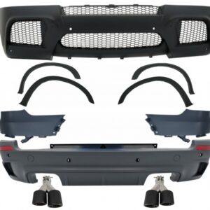 Body Kit suitable for BMW X5 E70 (2007-2013) with Exhaust Muffler Tips Carbon Fiber Matte X5M M Design