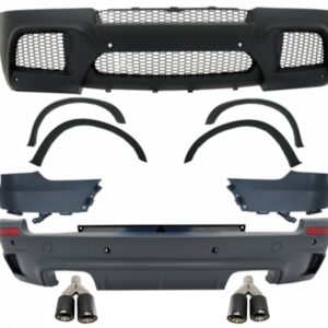 Body Kit suitable for BMW X5 E70 (2007-2013) with Dual Twin Exhaust Muffler Tips Carbon Fiber Matte X5M M Design