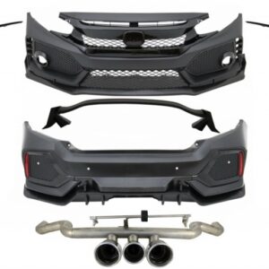 Body Kit suitable for Honda Civic MK10 FC FK (2016-Up) Sedan Type R Design with Exhaust System