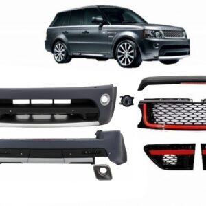 Body Kit suitable for Land Range Rover Sport L320 Facelift (2009-2013) Autobiography Design Black Red Grille Edition