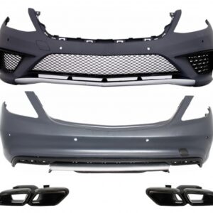 Body Kit suitable for MERCEDES Benz W222 S-Class (2013-06.2017) S65 Design with Exhaust Muffler Tips Black