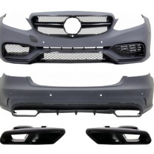 Body Kit suitable for Mercedes E-Class W212 Facelift (2013-2016) with Exhaust Muffler Tips E63 Design Black Exclusive Editon