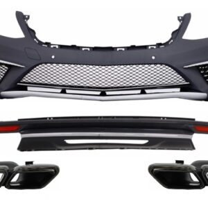 Body Kit suitable for Mercedes S-Class W222 Sport Line Package (2013-06.2017) S63 Design with Black Exhaust Muffler Tips