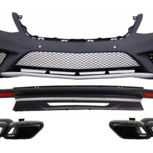 Body Kit suitable for Mercedes S-Class W222 Sport Line Package (2013-06.2017) S63 Design with Black Exhaust Muffler Tips