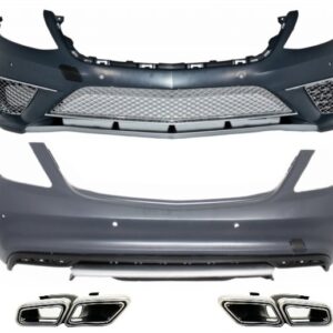 Body kit suitable for Mercedes S-Class W222 (2013-06.2017) Bumper with Side Skirts and Exhaust Tips S63 Look LWB