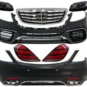 Body Kit suitable for Mercedes S-Class W222 Facelift (2013-06.2017) S63 Design with LED Lights