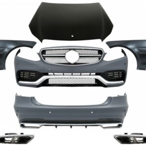 Body Kit suitable for Mercedes W212 E-Class Facelift (2013-2016) E63 Design with Exhaust Muffler Tips