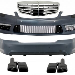 Body Kit suitable for Mercedes W221 S-Class (2005-2011) S63 S65 Design with Front Grille and Exhaust Muffler Tips