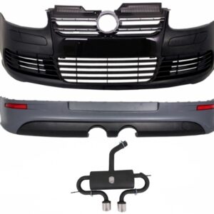 Body Kit suitable for VW Golf 5 (2005-2007) R32 Design Exhaust System Front Bumper Piano Black