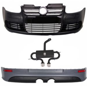 Body Kit suitable for VW Golf 5 V R32 Glossy Black Grill (2003-2007) With Complete Exhaust System