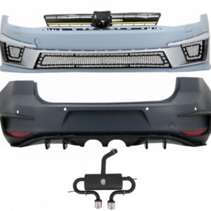 Body Kit suitable for VW Golf 7 VII 5G1 (2012-2017) R400 Design with Complete Exhaust System Catback Muffler