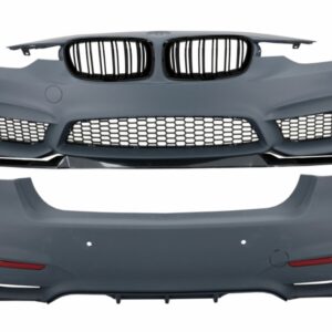 Body Kit with Central Grilles Kidney Double Stripe suitable for BMW 3 Series F30 (2011-2019) M3 CS Look Without Fog Lights