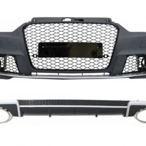 Body Kit with Diffuser and Exhaust Tips suitable for Audi A3 8V Sedan Cabrio (2012-2015) RS3 Design