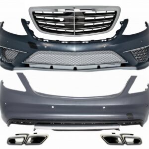 Body Kit with Exhaust Tips suitable for Mercedes W222 S-Class (2013-07.2017) S65 S63 Design