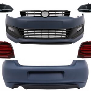 Body Kit with Headlights and Taillights Full LED suitable for VW Polo 6R (2009-2017) R-Line Design