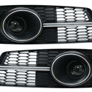 Bumper Lower Grille ACC Covers Side Grilles suitable for Audi A6 C7 4G S Line Facelift (2015-2018) Chrome Edition