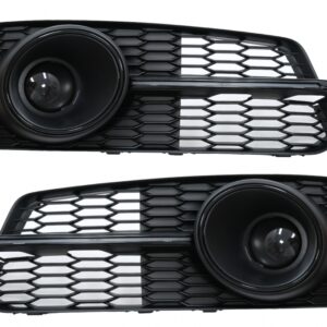 Bumper Lower Grille ACC Covers Side Grilles suitable for Audi A6 C7 4G S Line Facelift (2015-2018) Black Edition