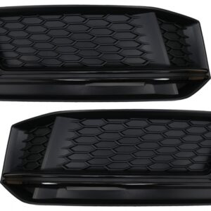 Bumper Lower Grille Side Grilles suitable for Audi A4 B9 Sedan Avant S-Line (2016-2018) RS4 Design Black Edition