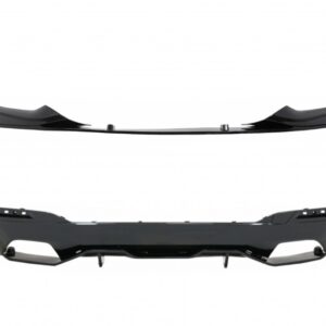 Bumper Spoiler Lip with Diffuser and Side Skirts Extension suitable for BMW 5 Series G30 Limousine G31 Touring (2017-2019) M Sport Design
